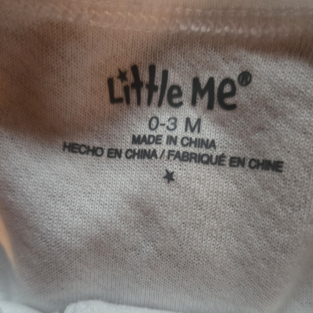 Little Me White And Floral Sleeper Gown-0-3 Mos NWT - Picture 4 of 5